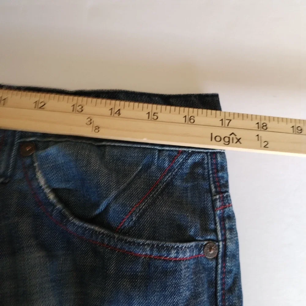Antik Denim Men's Size 33 (Fits 34x32) Jeans Blue Medium‎ Wash Button Fly